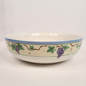 Vintage Pfaltzgraff Merlot Serving Bowl Grapes and Ivy 8.5" Round